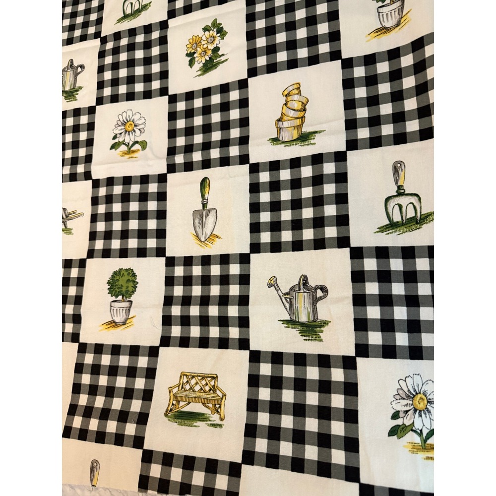 Garden Fabric 27" by 29" Bloomcraft screen‎ print material craft bench pots